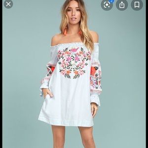 Free People fleur du jour shift dress M